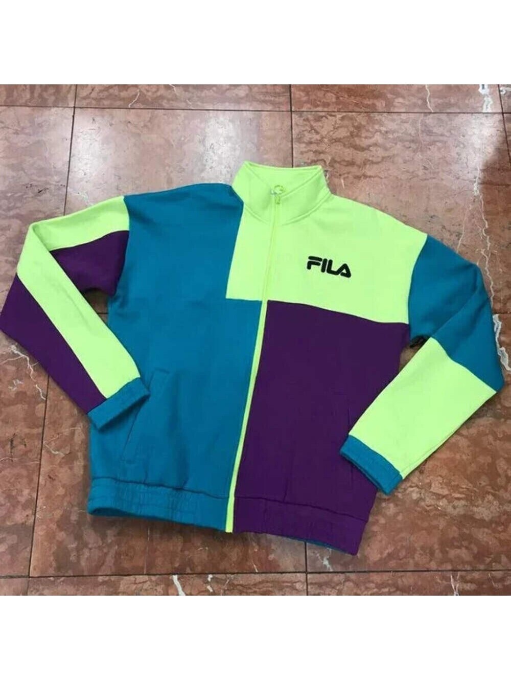 Men's Fila Signature Teal | Purple Track Jacket NWT